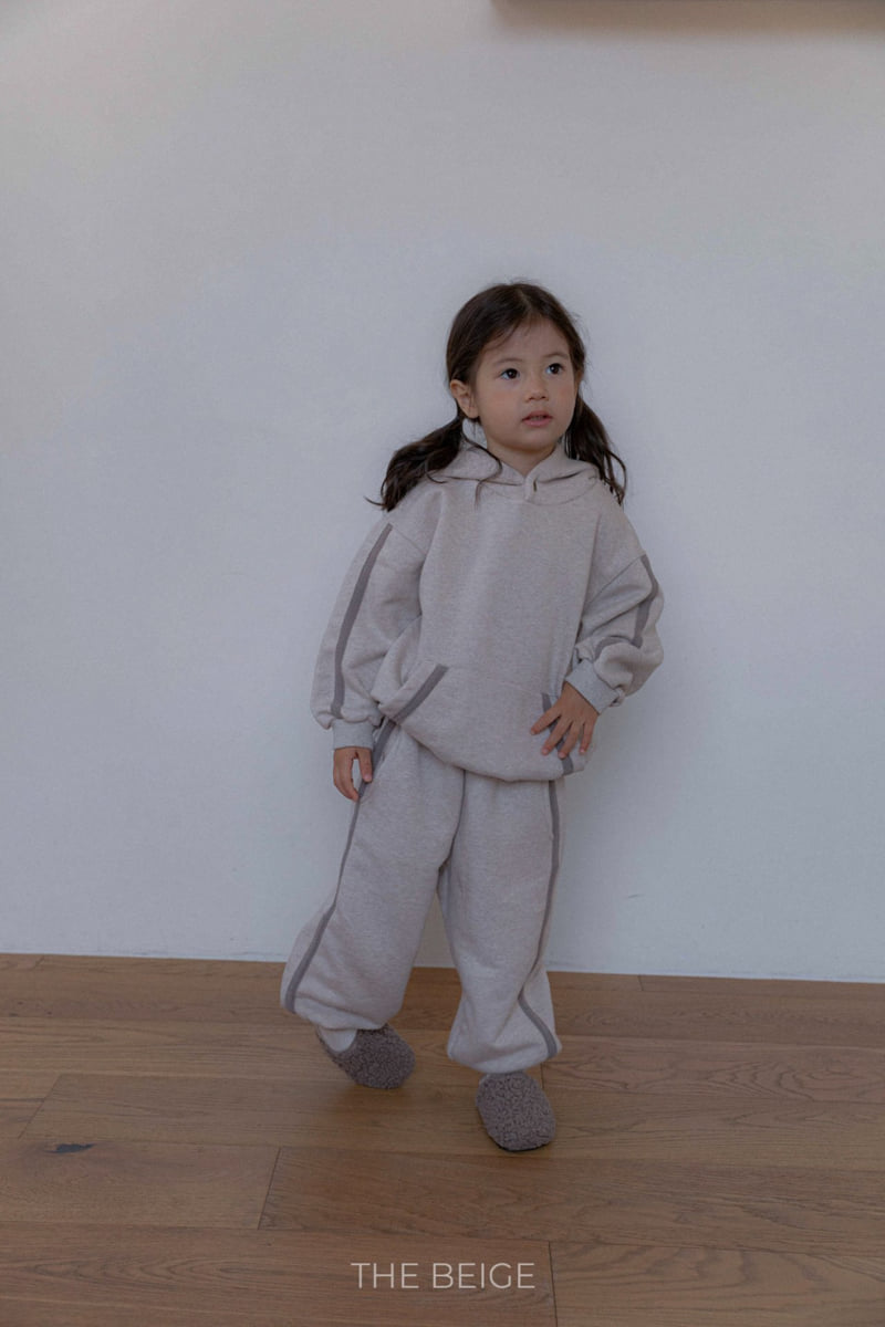 The Beige - Korean Baby Fashion - #babywear - Tape Hoodie Set - 2