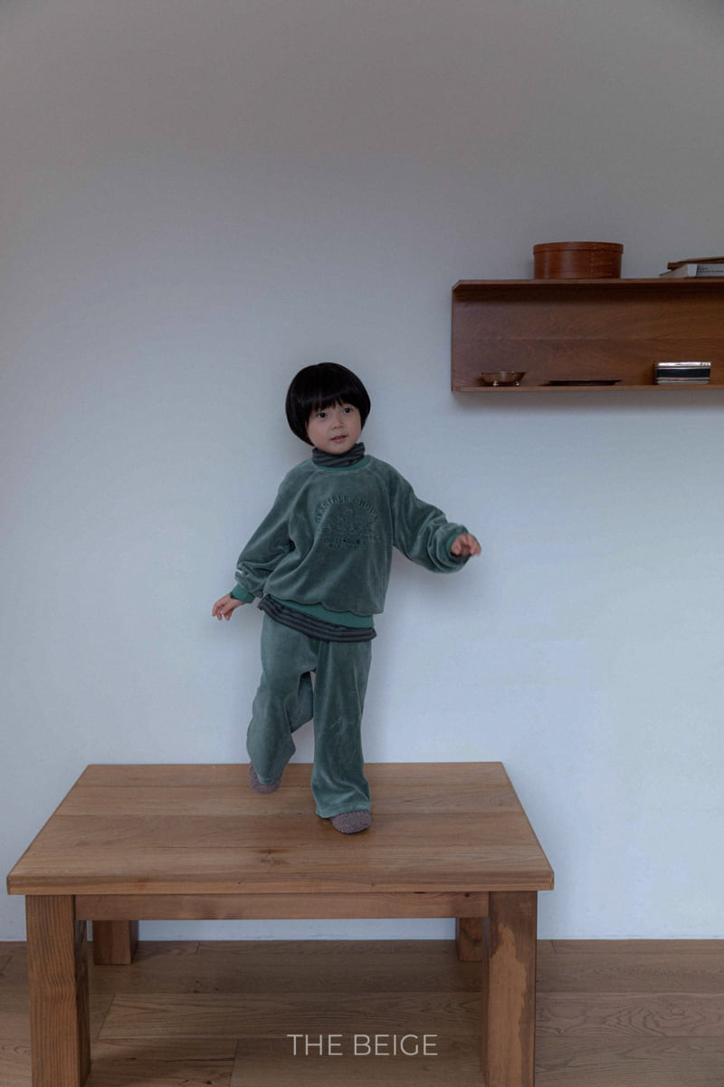 The Beige - Korean Baby Fashion - #onlinebabyshop - Velour Sweatshirt - 5