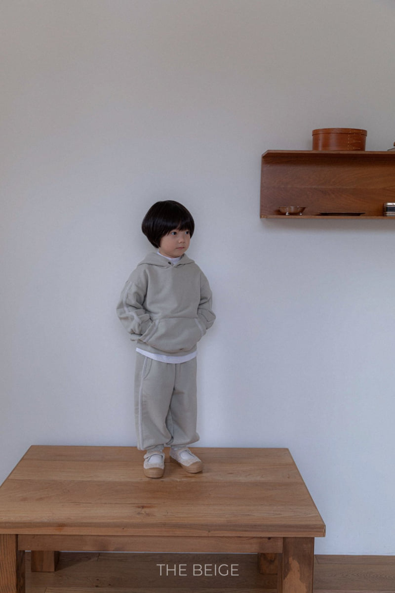 The Beige - Korean Baby Fashion - #onlinebabyboutique - Tape Hoodie Set - 4