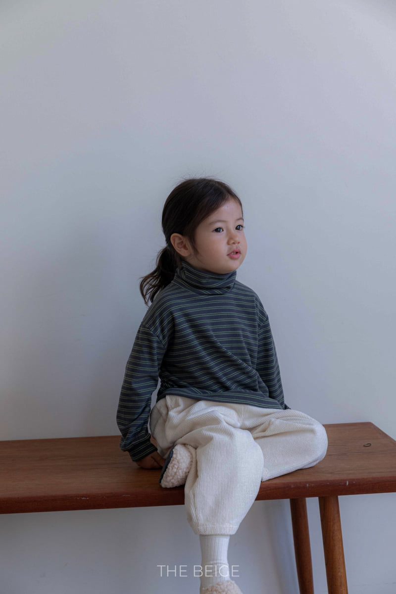The Beige - Korean Baby Fashion - #onlinebabyshop - Striped Turtleneck Tee - 2