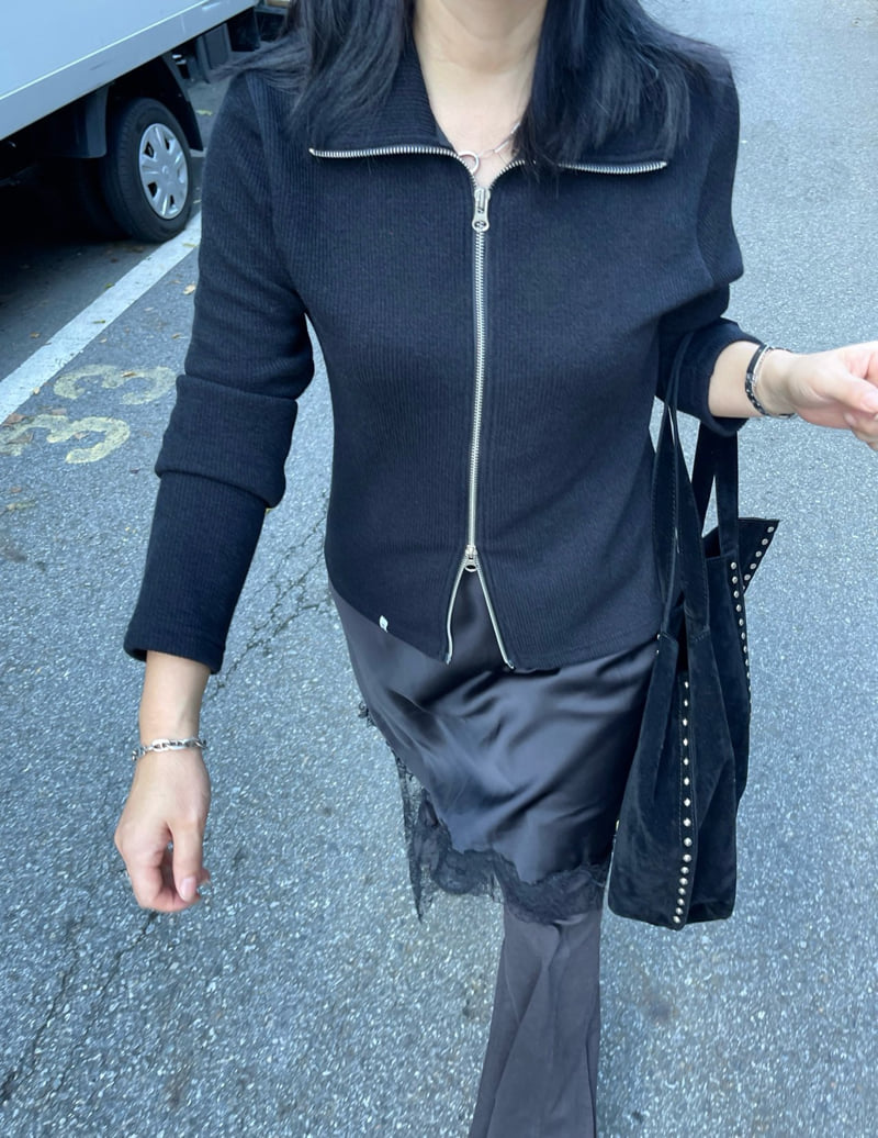 The Fine.b - Korean Women Fashion - #momslook - Bunny Zip-Up - 2