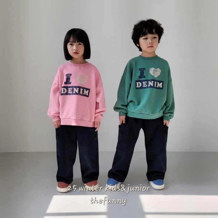 The Funny - Korean Children Fashion - #Kfashion4kids - Denim Sweatshirt - 6