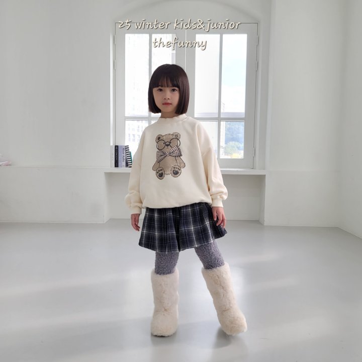 The Funny - Korean Children Fashion - #Kfashion4kids - Check Bear Sweatshirt - 6