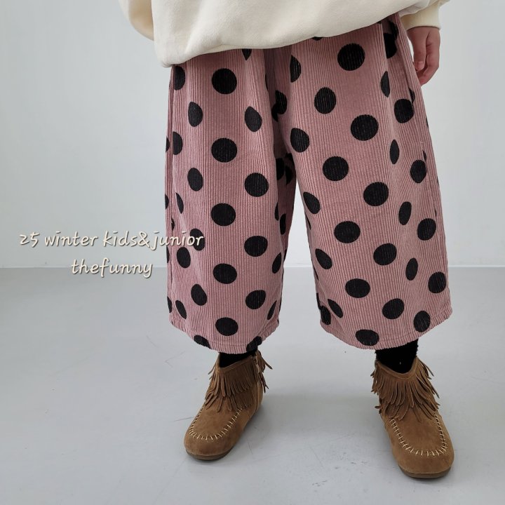 The Funny - Korean Children Fashion - #Kfashion4kids - Dot Corduroy Pants - 3