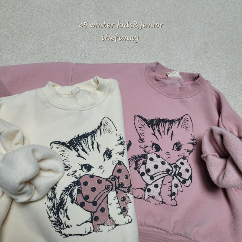 The Funny - Korean Children Fashion - #childofig - Ribbon Cat Sweatshirt - 12