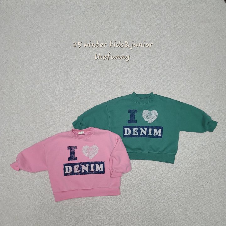 The Funny - Korean Children Fashion - #discoveringself - Denim Sweatshirt