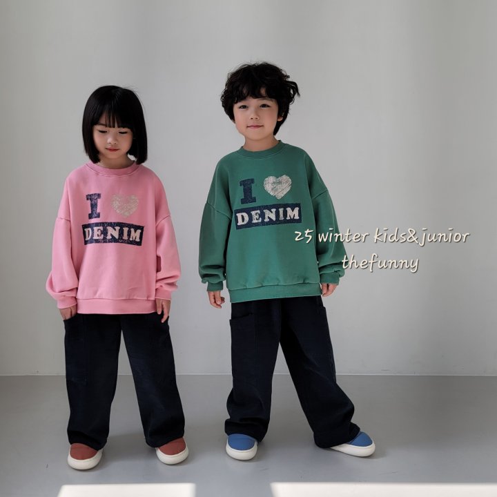 The Funny - Korean Children Fashion - #kidsshorts - Denim Sweatshirt - 3