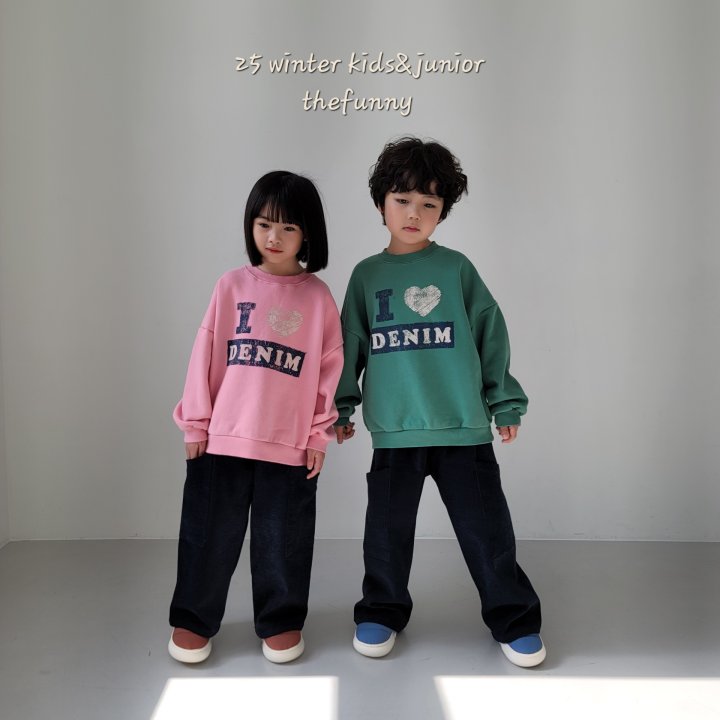 The Funny - Korean Children Fashion - #kidsshorts - Denim Sweatshirt - 4