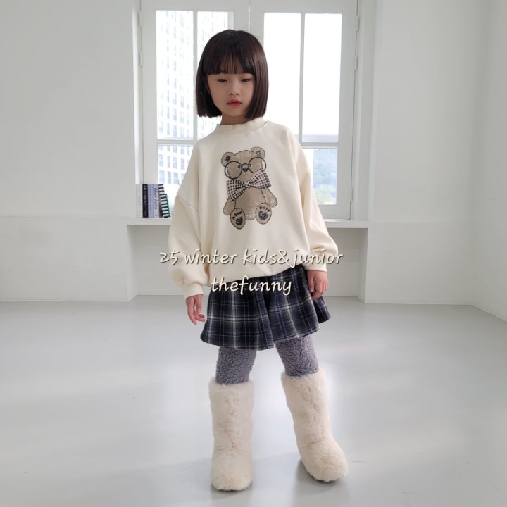 The Funny - Korean Children Fashion - #kidzfashiontrend - Check Bear Sweatshirt - 5