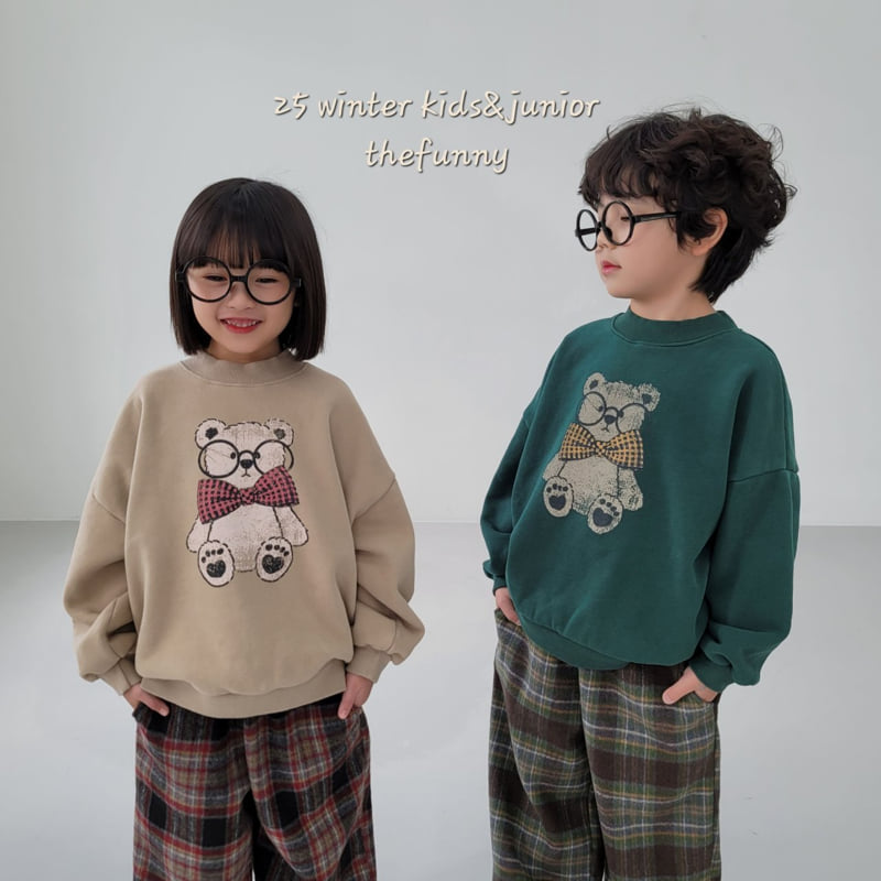 The Funny - Korean Children Fashion - #minifashionista - Check Bear Sweatshirt - 9