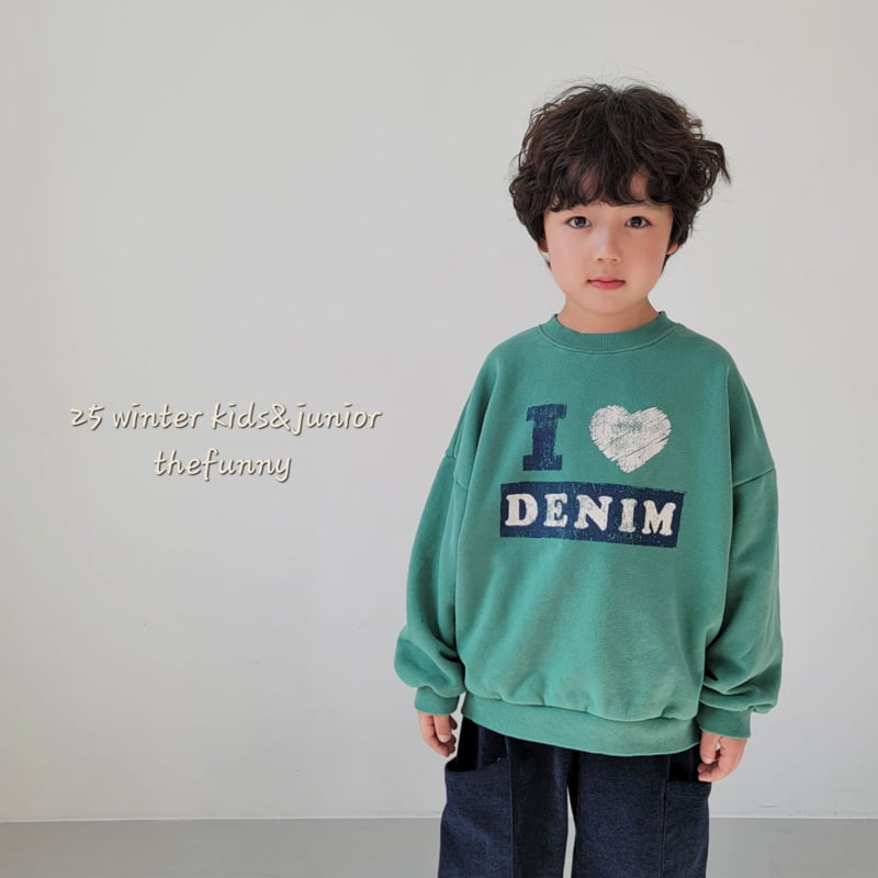 The Funny - Korean Children Fashion - #prettylittlegirls - Denim Sweatshirt - 10