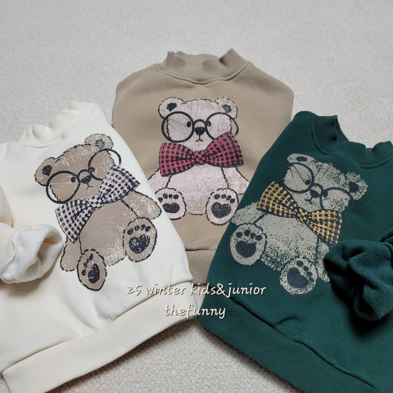 The Funny - Korean Children Fashion - #toddlerclothing - Check Bear Sweatshirt - 12