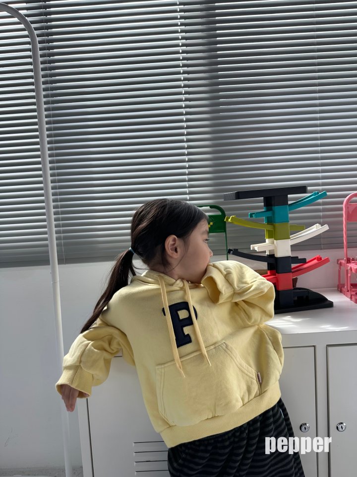 The Pepper - Korean Children Fashion - #Kfashion4kids - P Embroidered Hoodie - 6