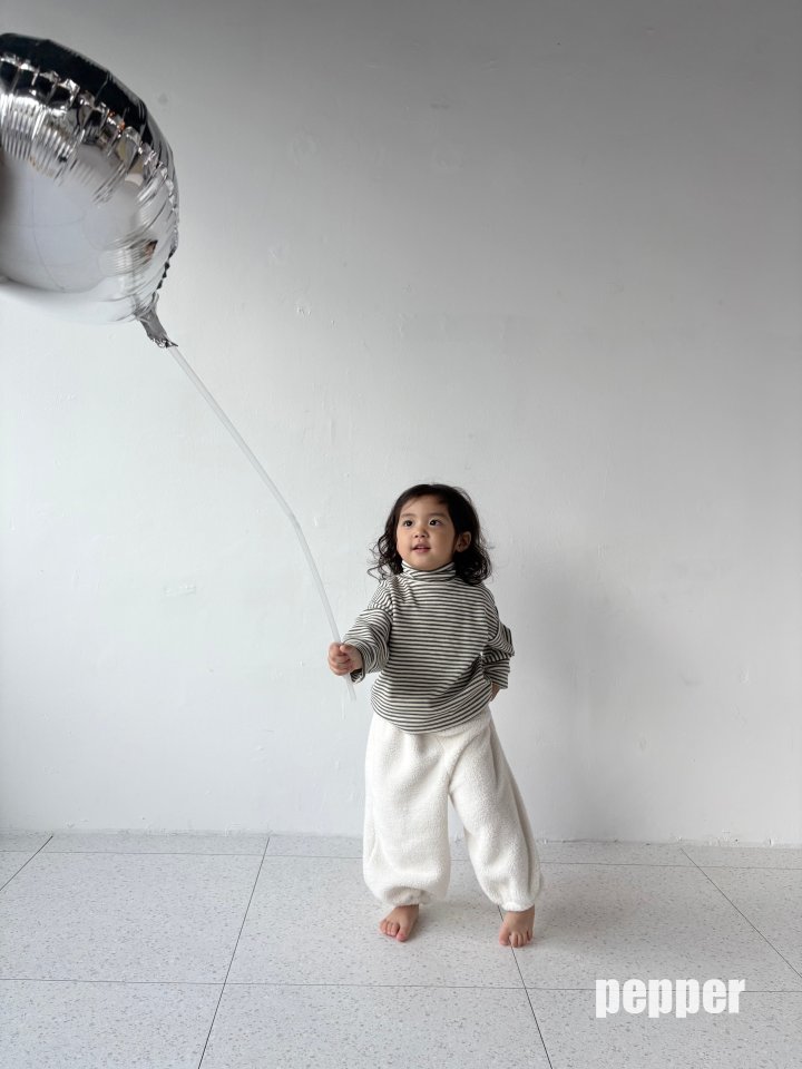 The Pepper - Korean Children Fashion - #childofig - Pepper Stripe Turtleneck Tee - 7
