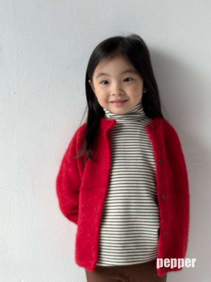 The Pepper - Korean Children Fashion - #childofig - Pepper Stripe Turtleneck Tee - 8