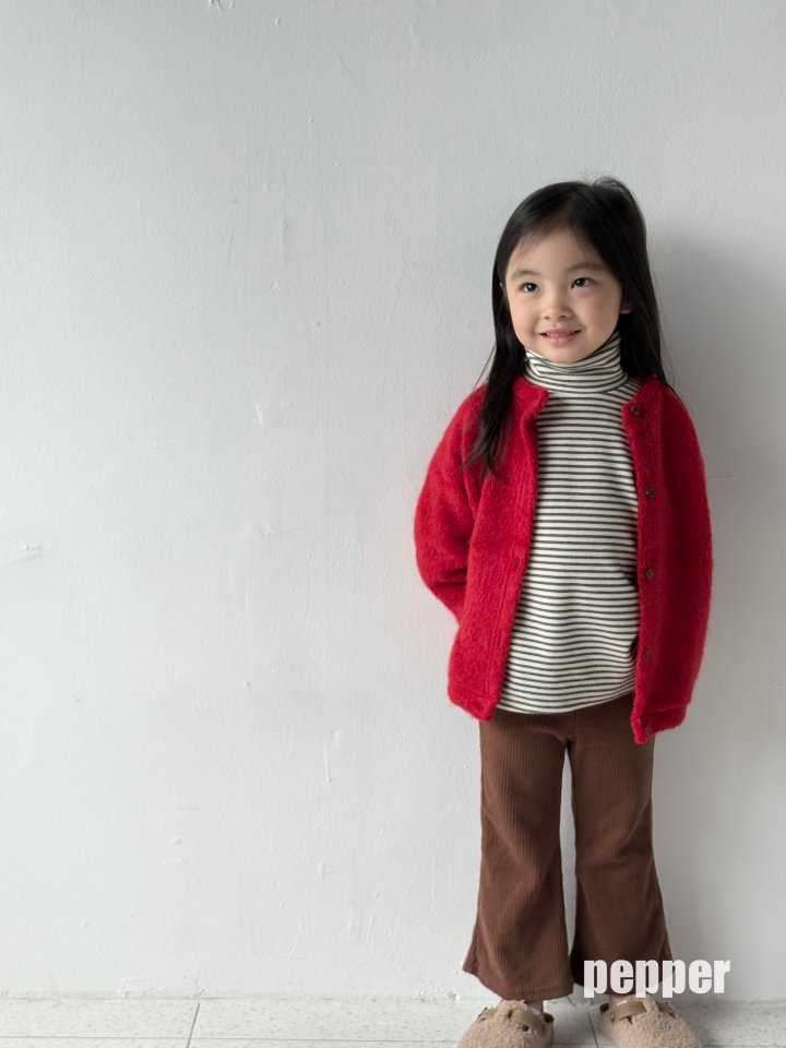 The Pepper - Korean Children Fashion - #childrensboutique - Camel Ribbed Bootcut Pants - 7
