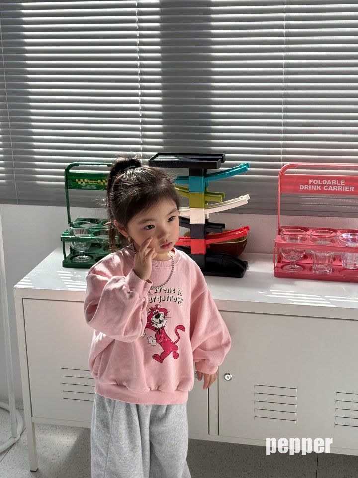 The Pepper - Korean Children Fashion - #designkidswear - Pink Manderman Sweatshirt - 9