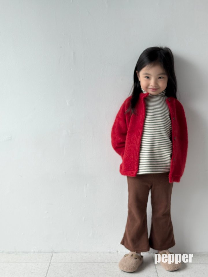 The Pepper - Korean Children Fashion - #designkidswear - Camel Ribbed Bootcut Pants - 8