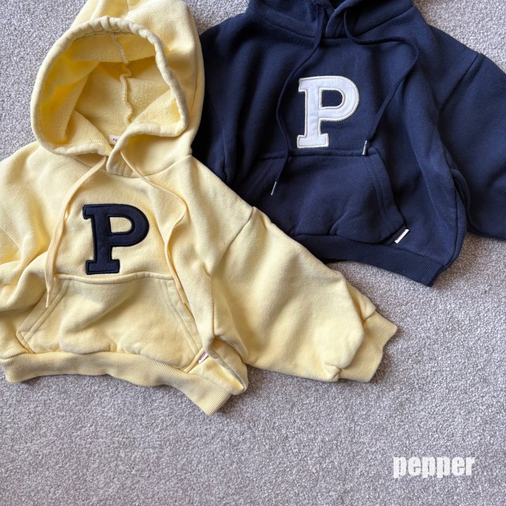 The Pepper - Korean Children Fashion - #discoveringself - P Embroidered Hoodie