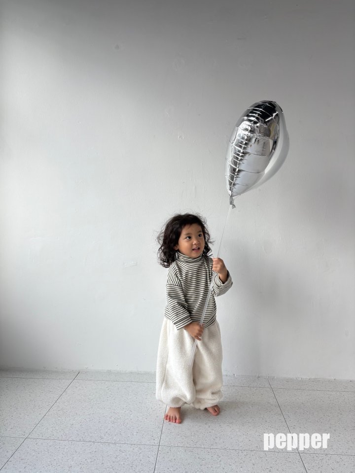 The Pepper - Korean Children Fashion - #fashionkids - Pepper Stripe Turtleneck Tee - 12