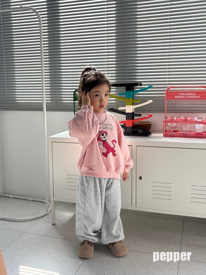 The Pepper - Korean Children Fashion - #kidsshorts - Pink Manderman Sweatshirt - 12