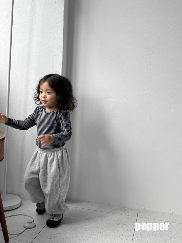 The Pepper - Korean Children Fashion - #kidsshorts - Orange Stripe Tee - 10