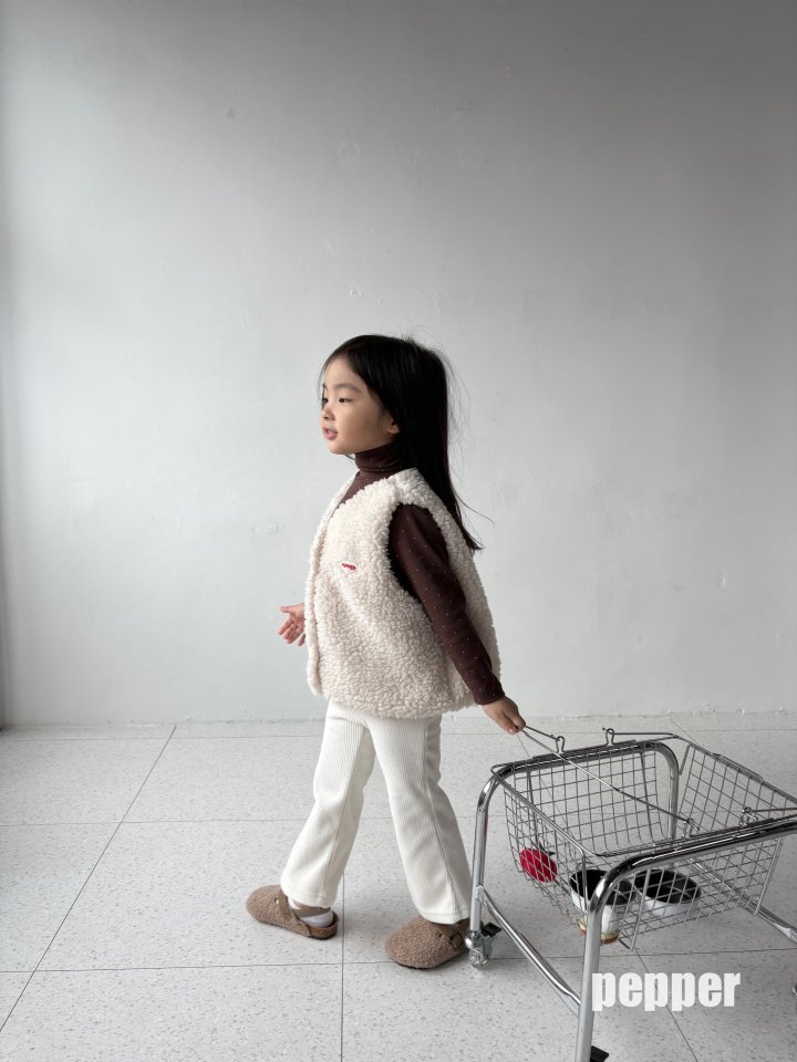 The Pepper - Korean Children Fashion - #kidsstore - Camel Ribbed Bootcut Pants - 12