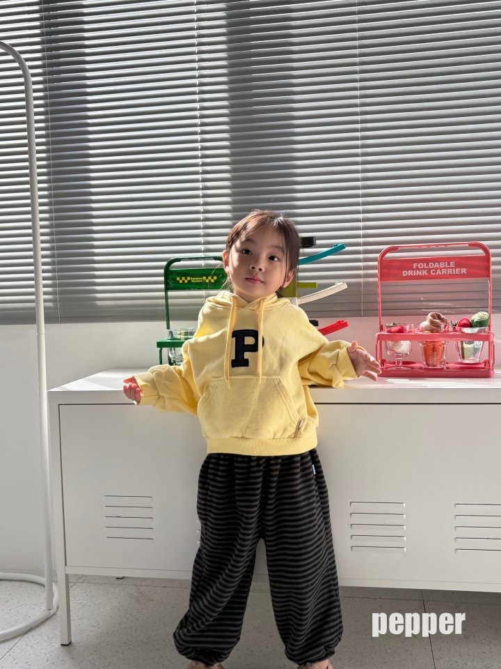 The Pepper - Korean Children Fashion - #kidsshorts - P Embroidered Hoodie - 4