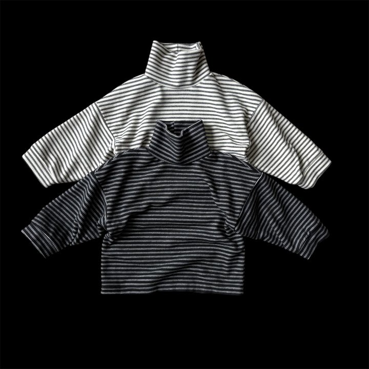 The Pepper - Korean Children Fashion - #kidzfashiontrend - Pepper Stripe Turtleneck Tee