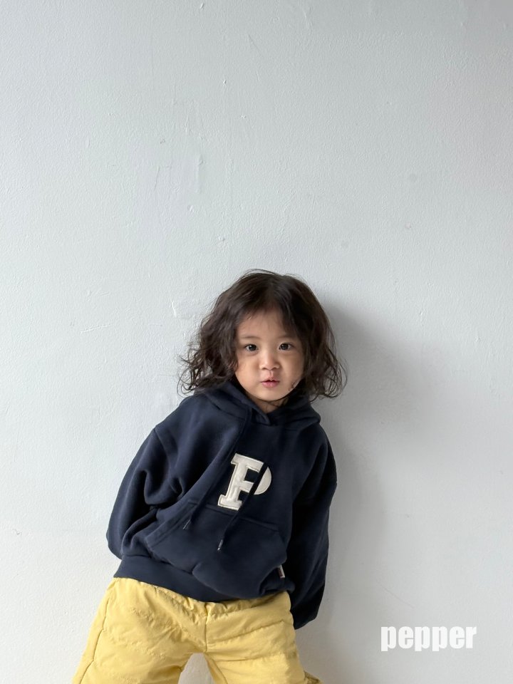 The Pepper - Korean Children Fashion - #kidzfashiontrend - P Embroidered Hoodie - 5