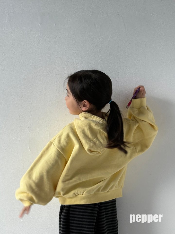 The Pepper - Korean Children Fashion - #littlefashionista - P Embroidered Hoodie - 7