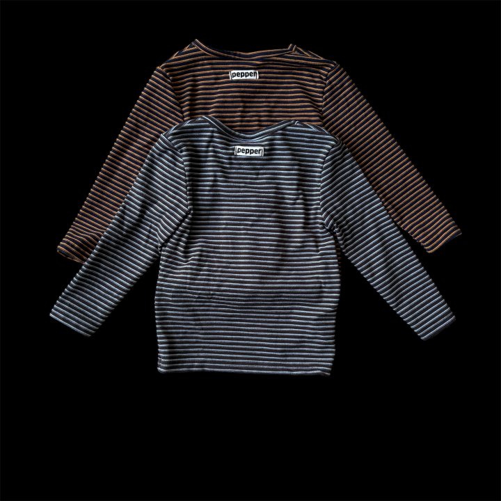 The Pepper - Korean Children Fashion - #magicofchildhood - Orange Stripe Tee