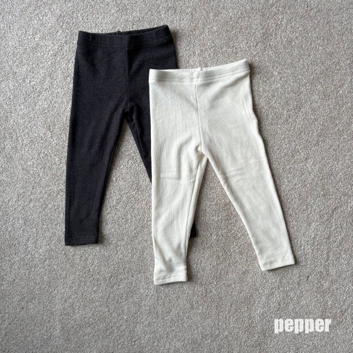 The Pepper - Korean Children Fashion - #magicofchildhood - Fleece Ribbed Leggings - 4
