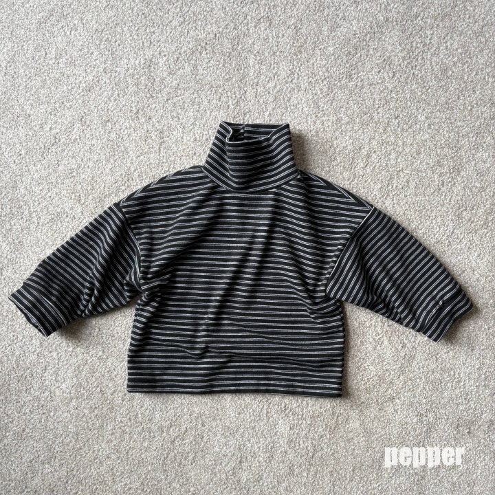 The Pepper - Korean Children Fashion - #minifashionista - Pepper Stripe Turtleneck Tee - 5