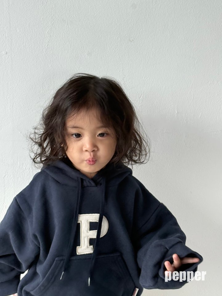 The Pepper - Korean Children Fashion - #minifashionista - P Embroidered Hoodie - 9