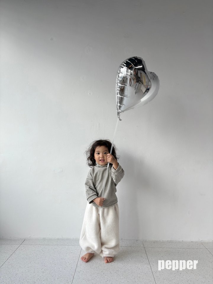 The Pepper - Korean Children Fashion - #prettylittlegirls - Pepper Stripe Turtleneck Tee - 6