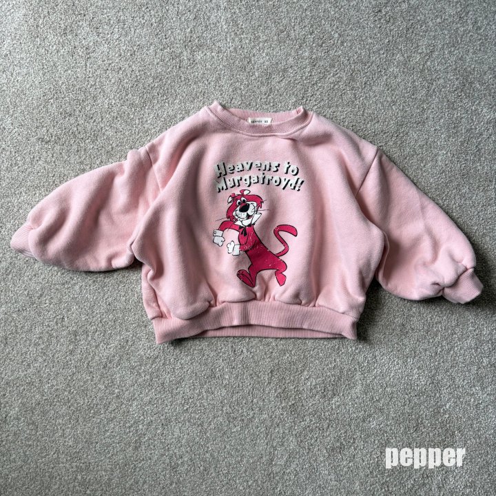 The Pepper - Korean Children Fashion - #stylishchildhood - Pink Manderman Sweatshirt - 6