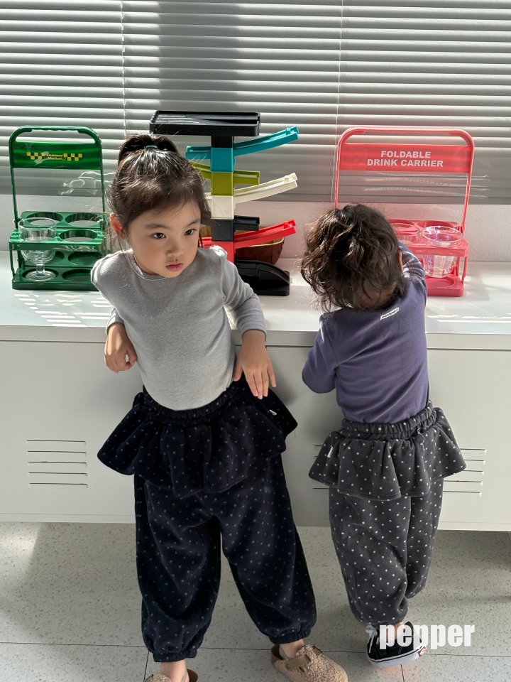 The Pepper - Korean Children Fashion - #stylishchildhood - Dot Layered Jogger Pants - 9