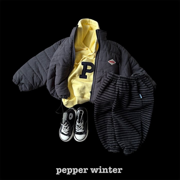 The Pepper - Korean Children Fashion - #todddlerfashion - P Embroidered Hoodie - 11