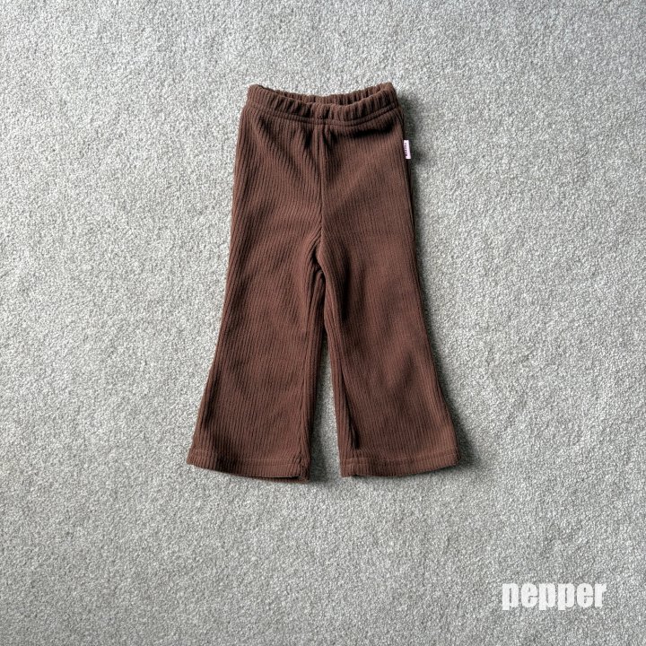 The Pepper - Korean Children Fashion - #todddlerfashion - Camel Ribbed Bootcut Pants - 4