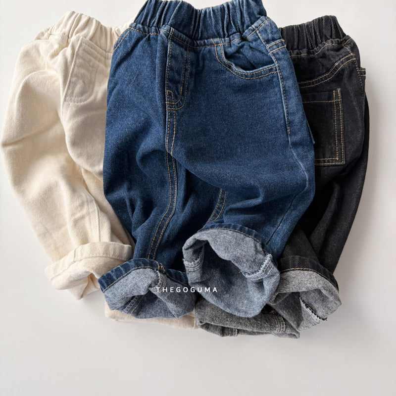 Thegoguma - Korean Children Fashion - #childofig - Brushed Cozy Denim Pants - 12