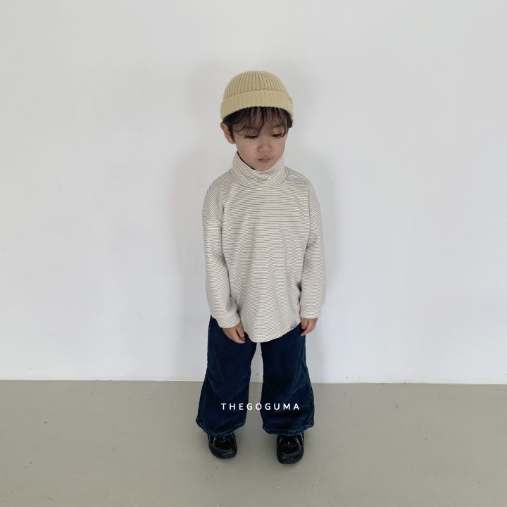 Thegoguma - Korean Children Fashion - #childrensboutique - Multi Striped Turtleneck Tee - 7