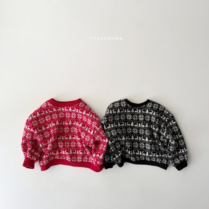 Thegoguma - Korean Children Fashion - #childrensboutique - Snowflake Knit Sweatshirt