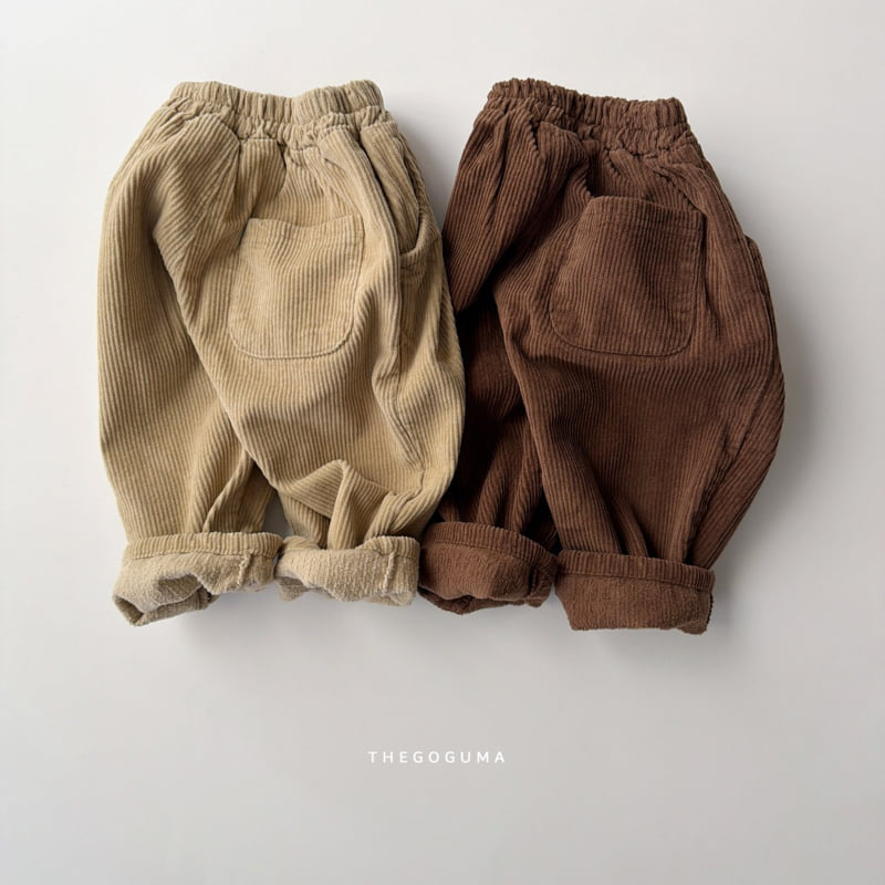 Thegoguma - Korean Children Fashion - #childrensboutique - Corduroy Brushed Baggy Pants - 12