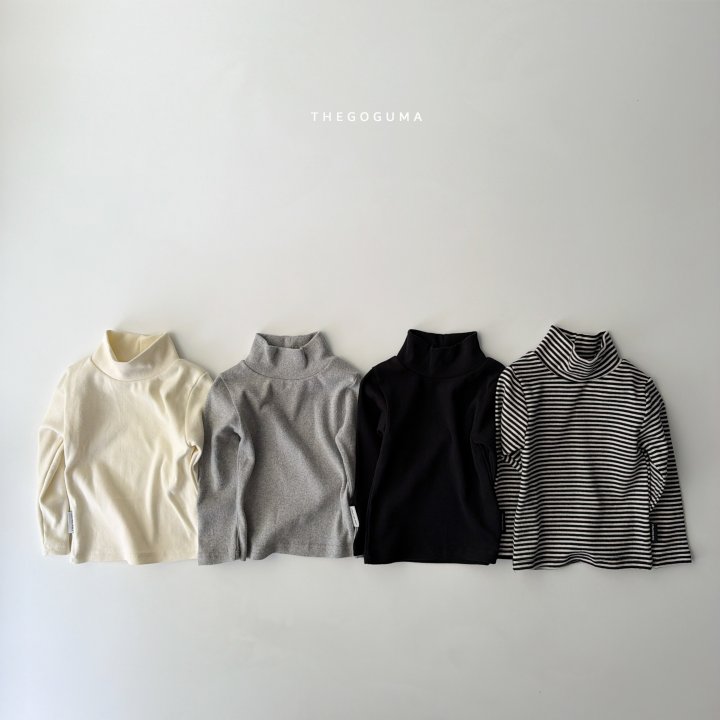 Thegoguma - Korean Children Fashion - #childrensboutique - Cozy Plain Turtleneck Tee