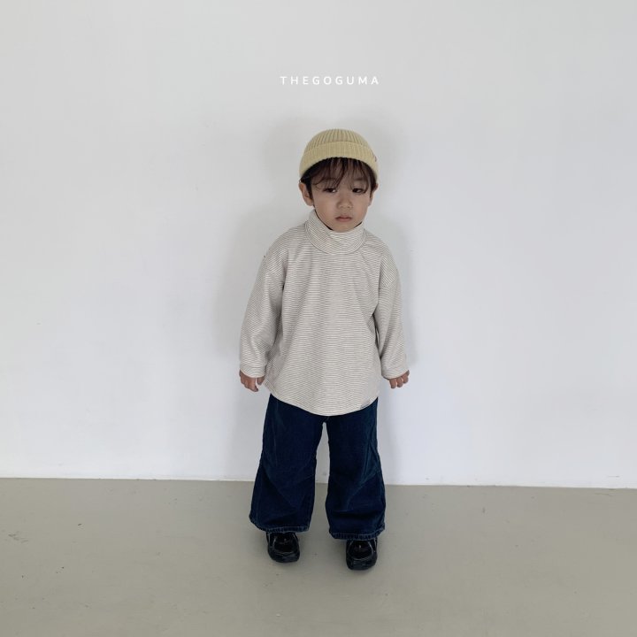 Thegoguma - Korean Children Fashion - #designkidswear - Multi Striped Turtleneck Tee - 8