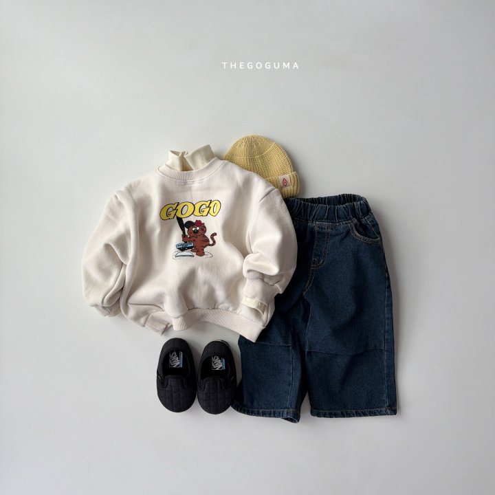 Thegoguma - Korean Children Fashion - #childrensboutique - Point Pleated Brushed Denim Pants - 4