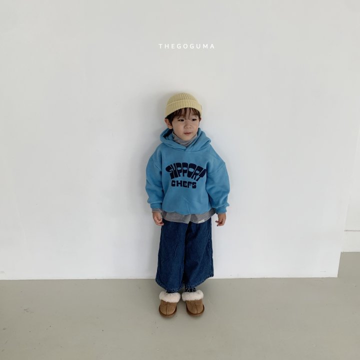Thegoguma - Korean Children Fashion - #designkidswear - Bonded Long Bermuda Denim Pants - 12