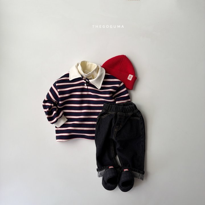 Thegoguma - Korean Children Fashion - #fashionkids - Brushed Cozy Denim Pants - 3