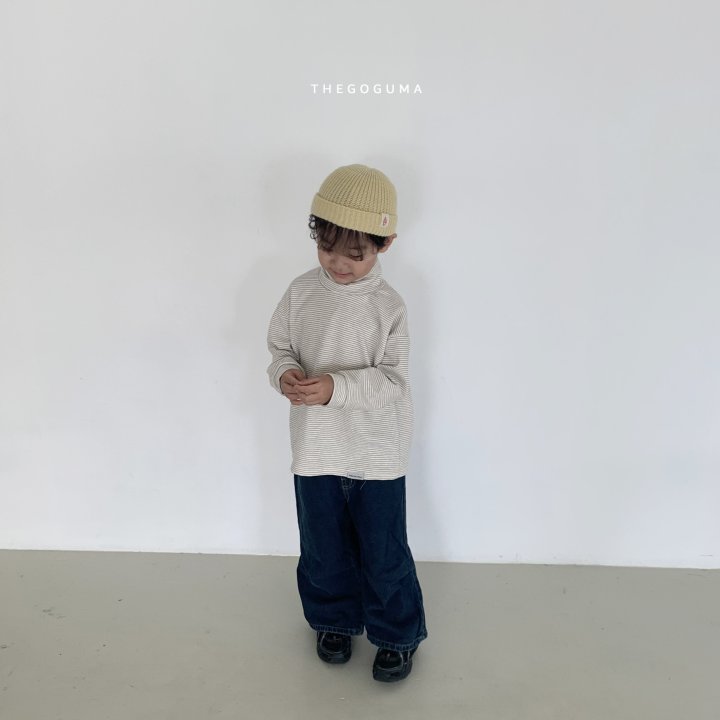Thegoguma - Korean Children Fashion - #kidsshorts - Point Pleated Brushed Denim Pants - 7